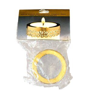 Solid Brass Decorative Candle Ring For 3" Pillar Candles By Hosley International